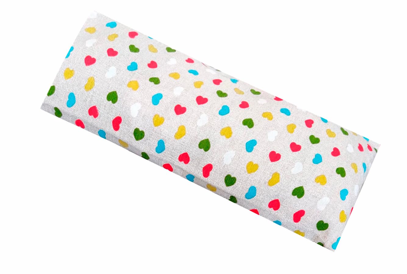 Saco Térmico de Semillas de Lavanda para Calor y Frío. Saquito para Microondas con Funda Lavable (30 x 15cm). 100% Algodón, Naturales y artesanales. Cojines Hechos en España. (CORAZONES)