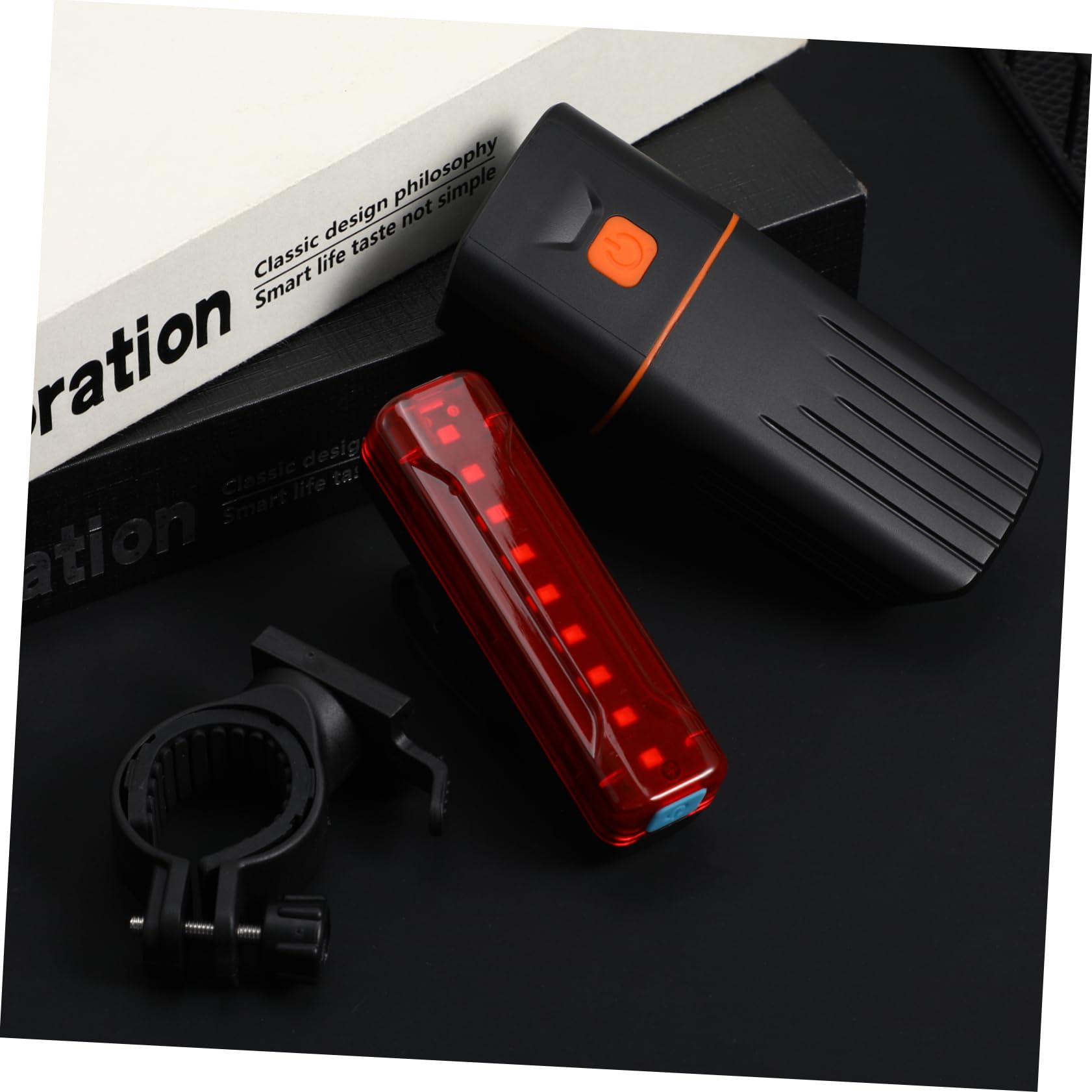 TOYANDONA 1 Juego Faro de Bicicleta Luces de Bicicleta Noche Faros Delanteros de Bicicleta luz de la Bici Bike Luces para Bicicleta luz Delantera de Bicicleta Faro para Ciclo AbS Negro