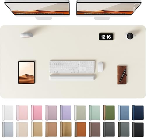 Miniatura 268 de YSAGi Protector de escritorio de cuero, tapete de oficina, alfombrilla grande para mouse, antideslizante, de piel sintética, almohadilla