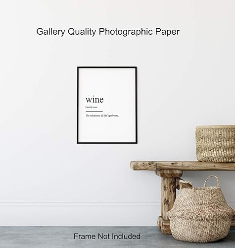 Miniatura 8 de Wine Definition - Unframed Wall Art Print Typography - Makes a Great Gift for Kitchens - Funny Home Decor - Ready to Frame (8x10) Photo