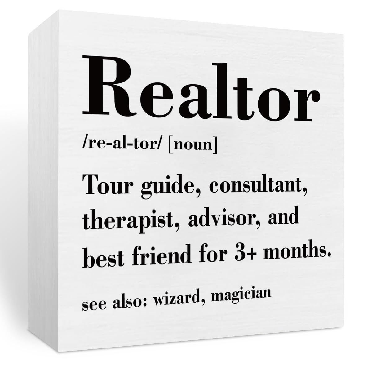 Realtor Gifts, Realtor Gifts for Women Men, Realtor Thank You Gifts for Women, Realtor Definition Sign, Gifts For a Real Estate Agent, Funny New Home