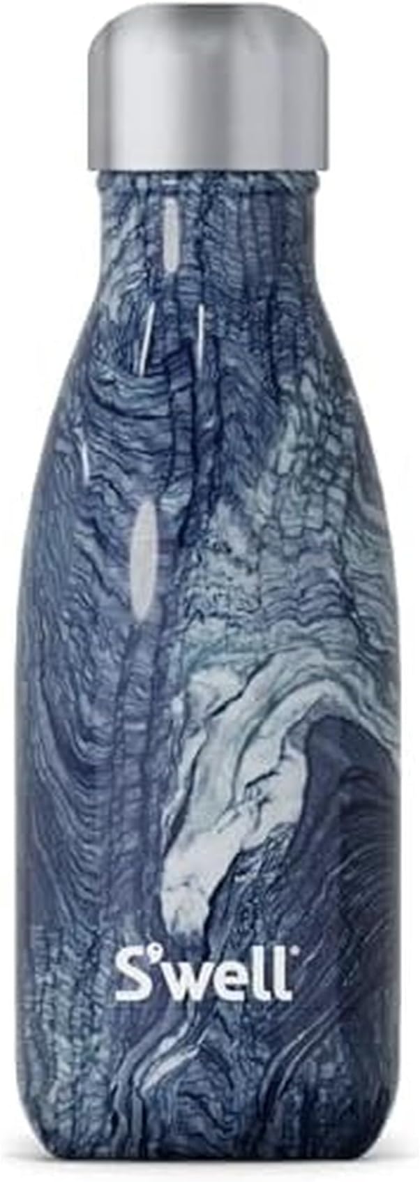 S'well Stainless Steel Water Bottle 9 Ounces Azurite Marble Triple Layered Vacuum Insulated Containers Keeps Drinks Cold for 24 Hours and Hot for 12 Perfect for On The Go