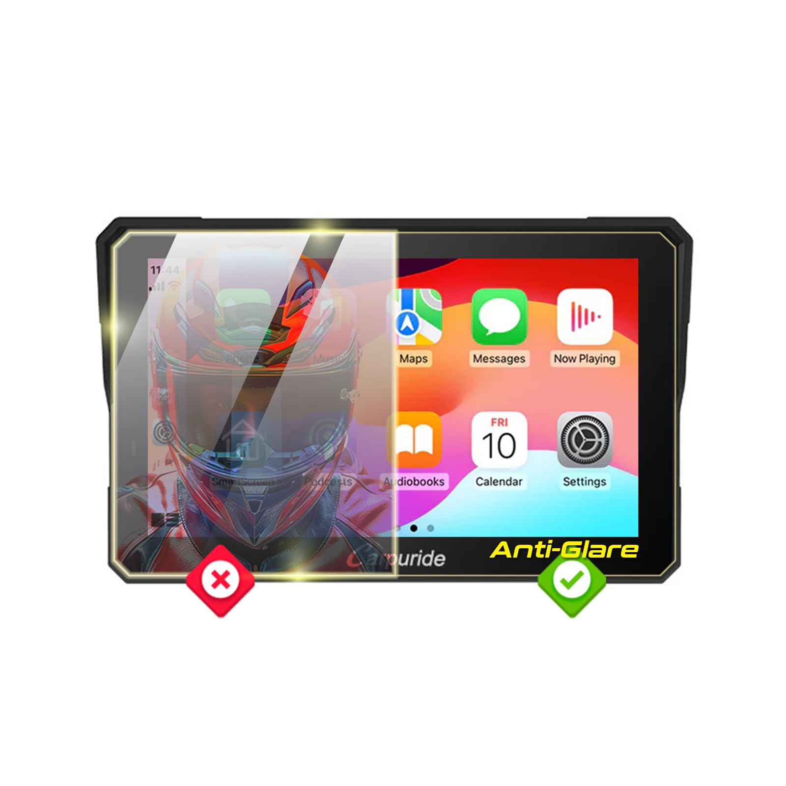 IPG Film de protection d'écran anti-reflet pour moto CarPlay BMW CarPlay de CarPlay de 17,8 cm, parfait pour une utilisation en extérieur