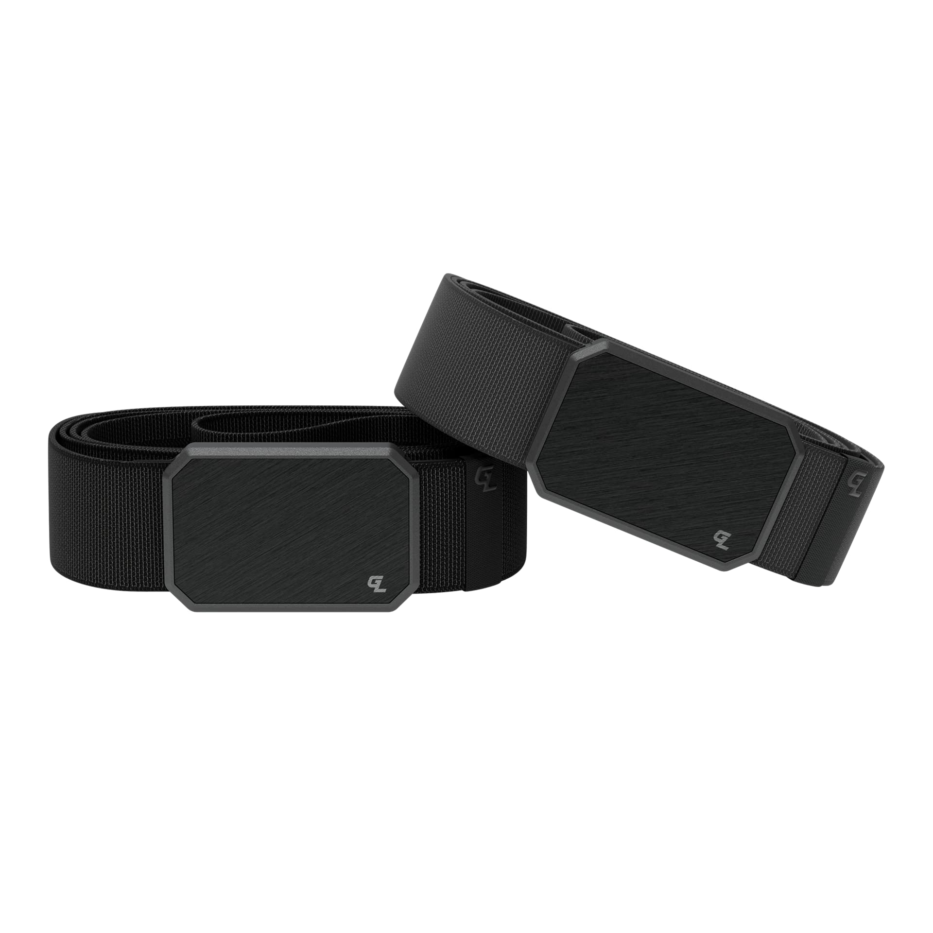 Groove Life Black Black and Black Deep Stone Belt Bundle Mens Stretch Nylon Belt with Magnetic Aluminum Buckle