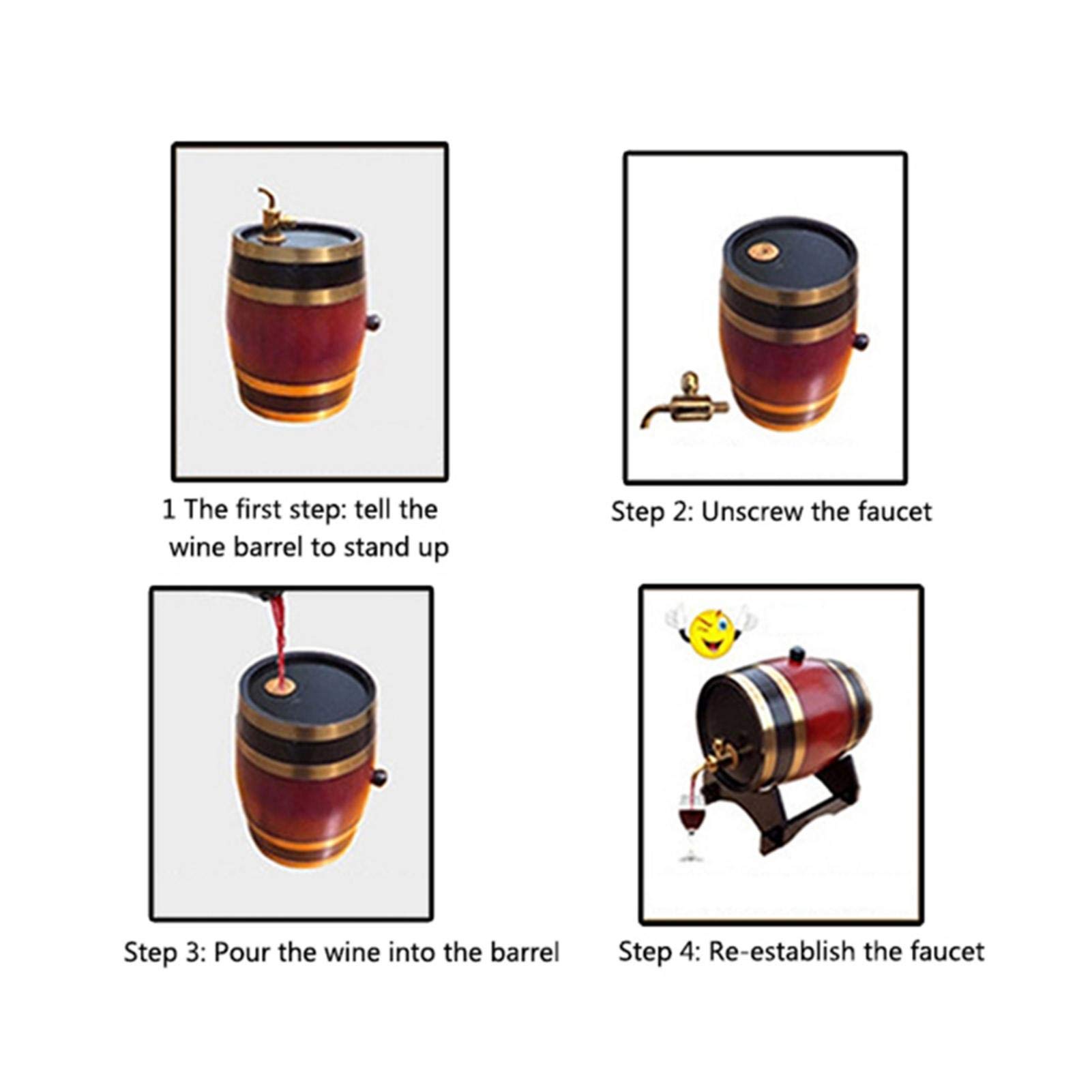 Amazon.co.jp: TeFuAnAn オークワイン樽 ワイン樽 蛇口付き 貯蔵用