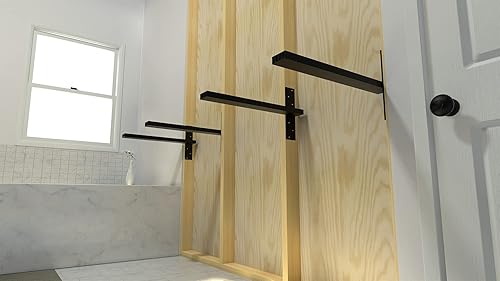 Miniatura 14 de The Original Granite Bracket Soporte universal para estante en T para colgar sin acero, fabricado en Estados Unidos, 14 pulgadas, para estantes