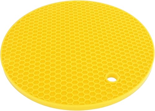 Miniatura 7 de 5 salvamanteles de silicona, multiusos, cuadrado, redondo, panal de abeja, almohadilla caliente para encimeras, antideslizante, resistente al calor