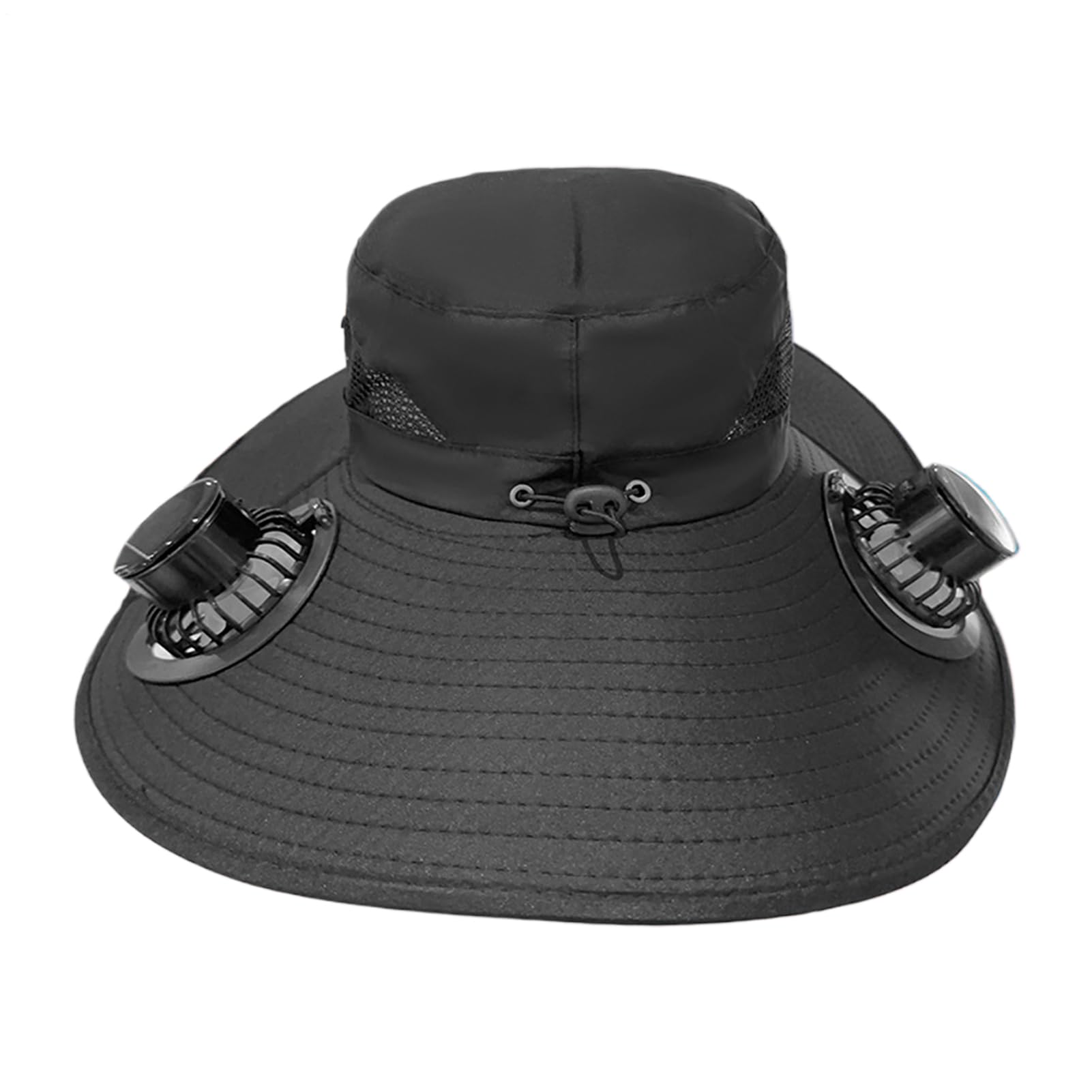 Sombrero Hombre Verano con Ventilador Solar, Gorra Ventilador, 3 Velocidades, USB, ala Ancha Y Resistente a Los Rayos UV, para Actividades Aire Libre, Montañismo, Pesca, Circunferencia: 48-56cm