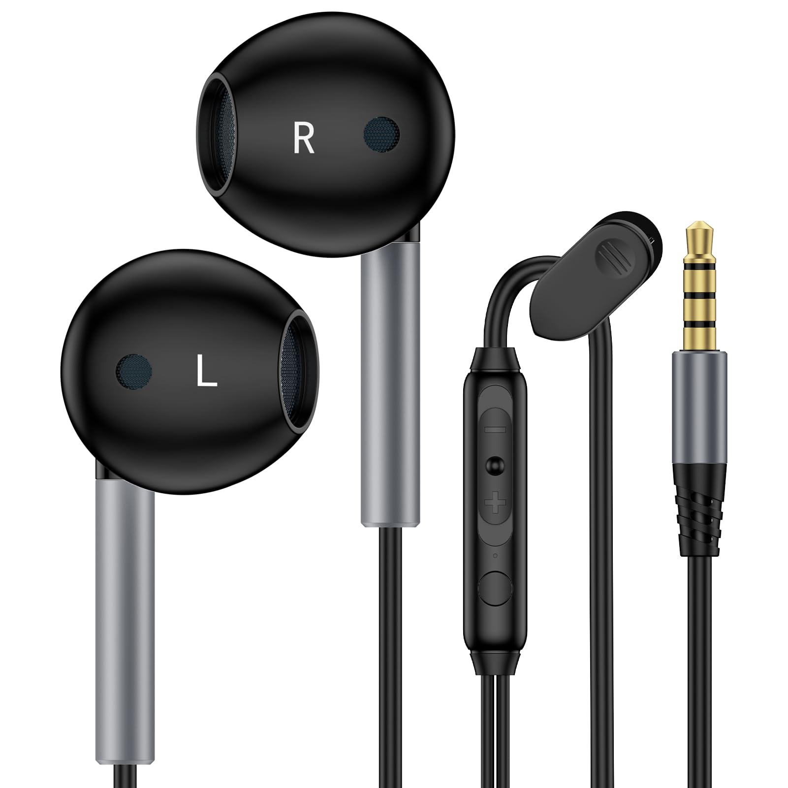 Auricolari cablati per Samsung A15 A14 A13 A25 A23 S10 S9 S8 iPhone 6 5, auricolari cablati con microfono, jack AUX da 3,5 mm, auricolari da gioco per iPad, laptop, computer Android, interruttore