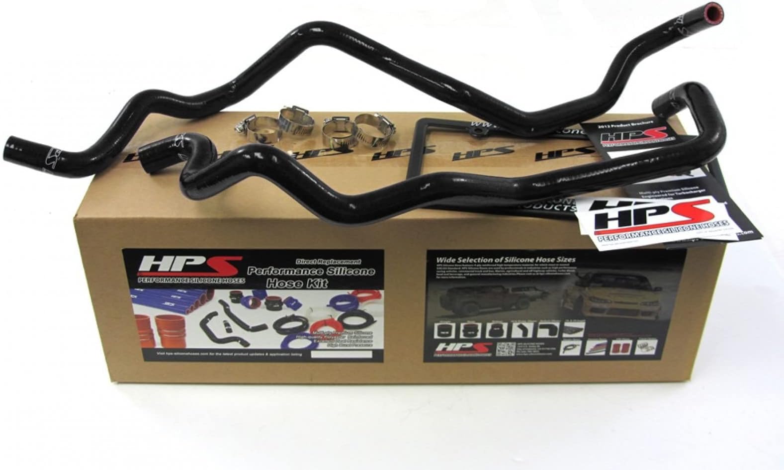 HPS (57-1220H-BLK) Black Silicone Heater Hose Kit for Jeep Wrangler JK
