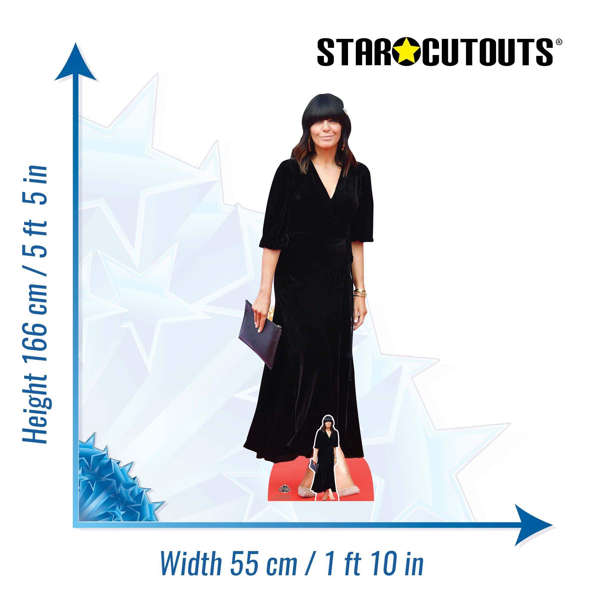 Star Cutouts Claudia Winkleman CS1222 Découpe en Carton Hauteur 166 cm