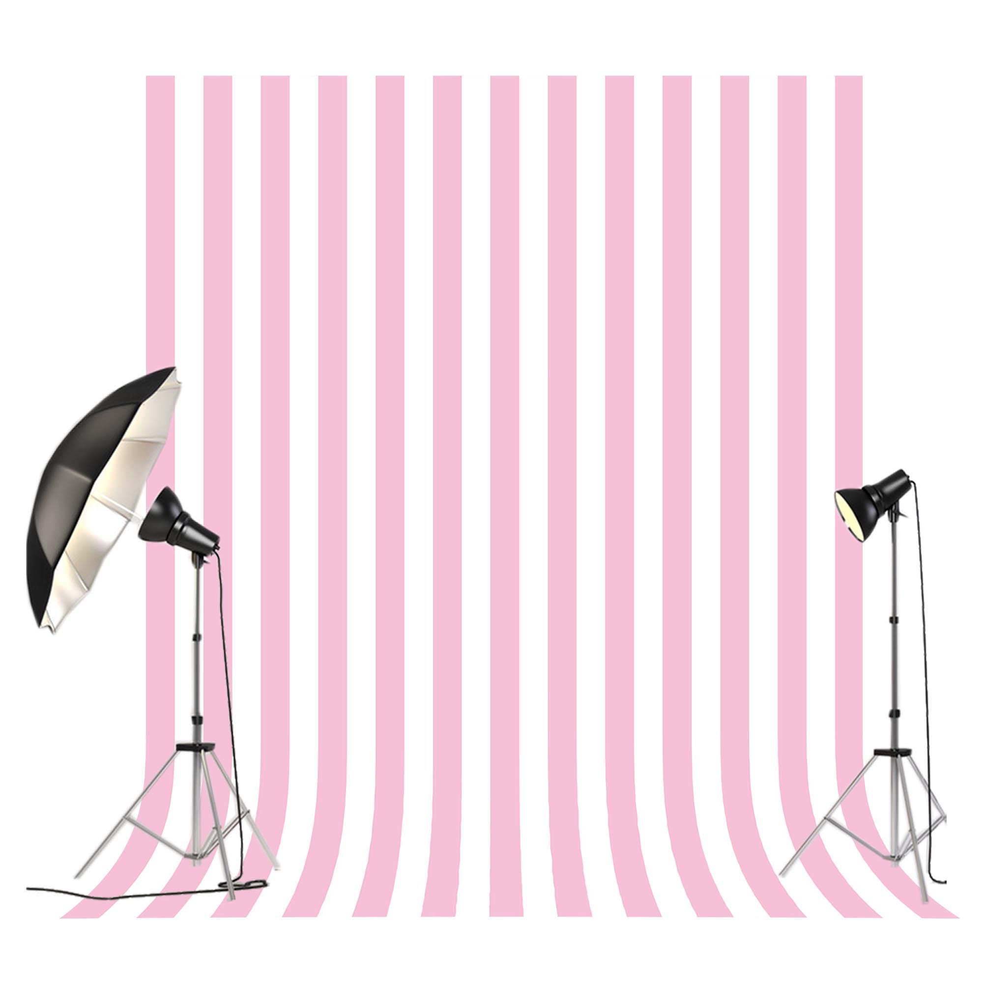 HUAYI 8x10ft Pink White Stripe Background Baby Photography Backdrop Newborn Photo Studio Photo Booth Party Decor Wall Hanging D-8850