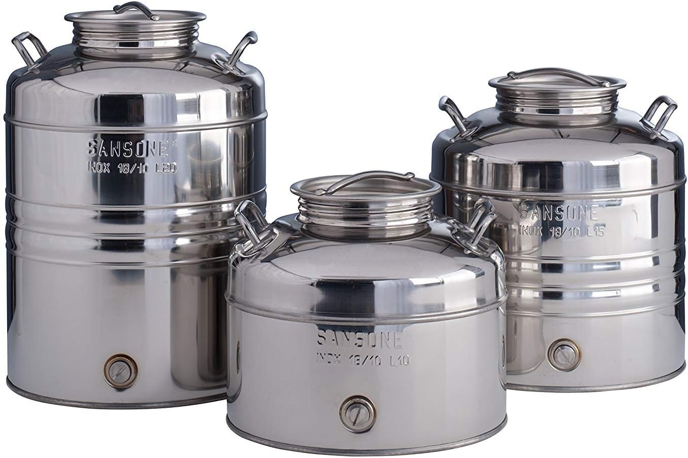SANSONE Récipient ajouré huile fût alimentaire acier DAMIGIANA Bidon 30 l, Boite Conservation Alimentaire