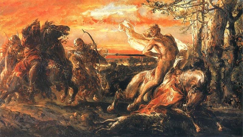 Tableau mort de Leszek le Blanc Jan Matejko pour habiller un grand mur vide