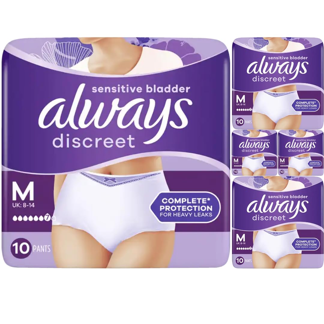 Discreet Inkontinenz Pants Plus M Binden Pads Damenbinden 10 STÜCK x 5 Packungen