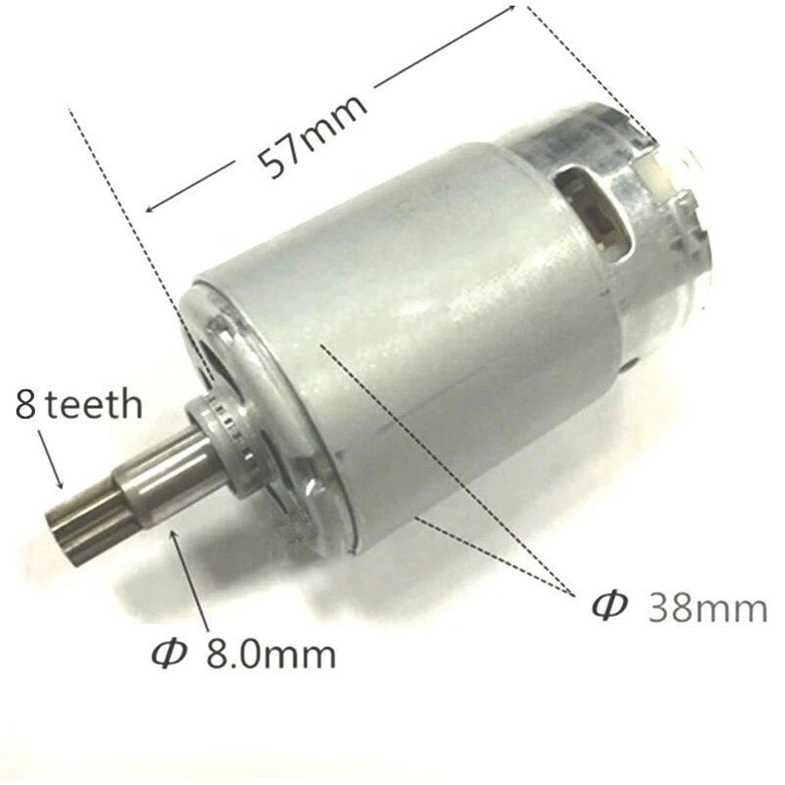 Gleichstrommotor, Elektrischer Bohrhammermotor RS-550VD-6532 20 V 8 Zähne 550 DC-Getriebemotor