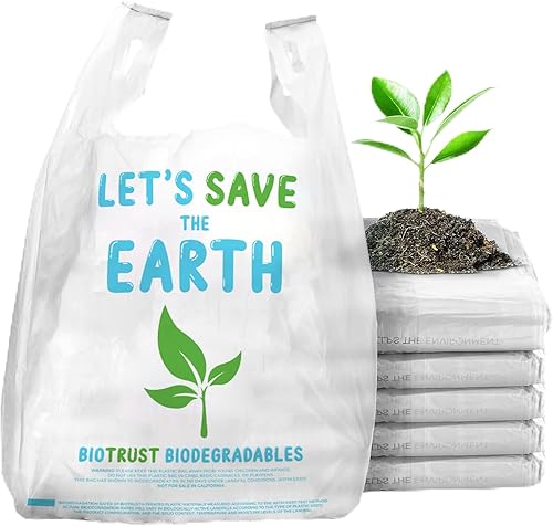 Bolsas de agradecimiento biodegradables  500 unidades  a granel  Extra gruesas, fuertes, reciclables y reutilizables  Bolsas de compras 100%