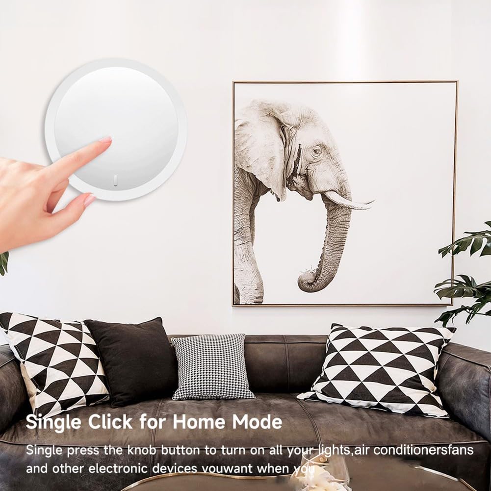 Wireless Scene Switch Push Button Controller -ZigBee, Wireless Switch No Installation, External Switch, ZigBee Hub Required, Smart Life/Tuya APP (3gang