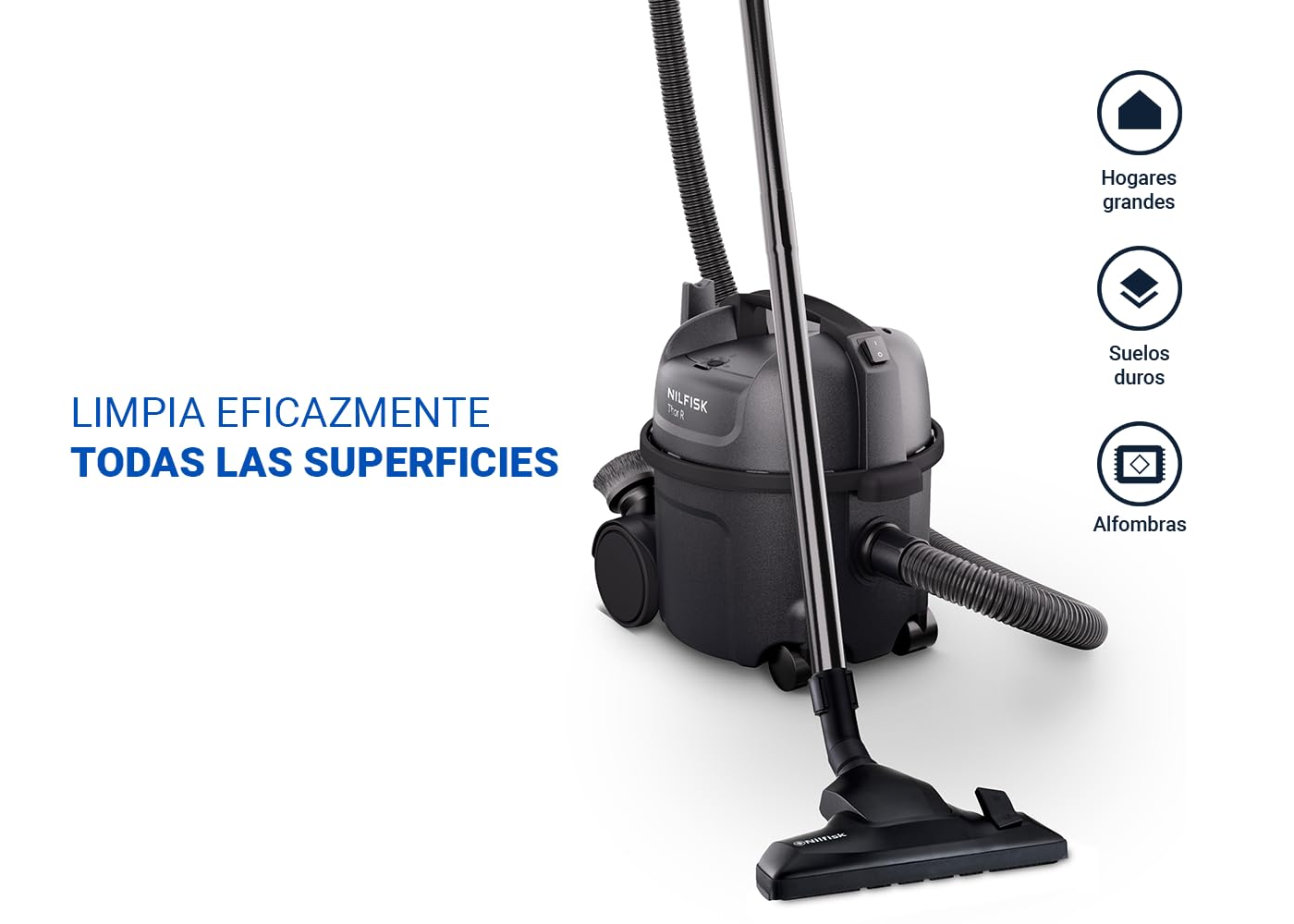 Nilfisk Aspiradora Thor R para Suelos y Alfombras - Aspirador de Gran Capacidad con Filtro HEPA 13