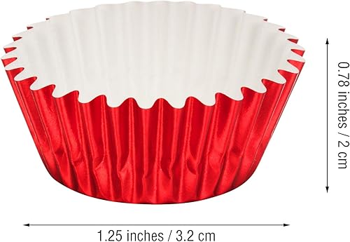 Miniatura 2 de Sumind 400 piezas de mini forros de aluminio para cupcakes para hornear, revestimiento metálico para cupcakes para hornear magdalenas y cupcakes