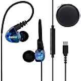 USB C Headphones Wired Type C Earbuds w Microphone, Controls and Over Ear Hook, Sport Running in-Ear Earphones for iPhone 15 16 17 Air, iPad, Samsung Galaxy, Google Pixel and Other Android Phones