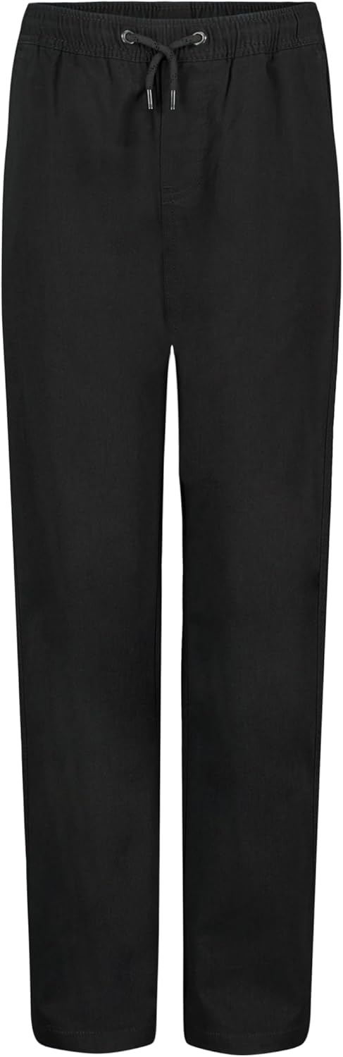 Billabong Boys' Pull-on Stretch Twill Pants, Elasticized Drawstring Waistband, Comfortable Fit