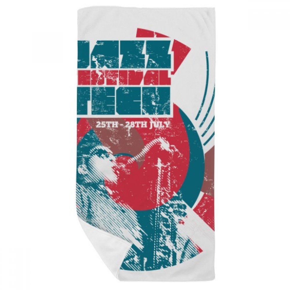 Serviette douce festival de jazz absorbante pour visage 35x70cm