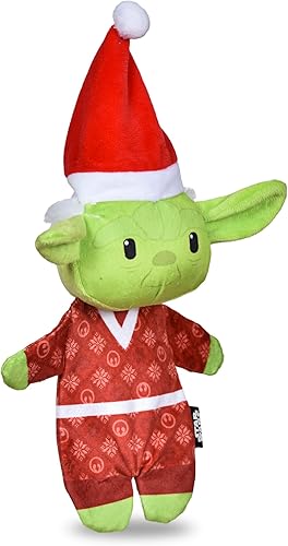 Miniatura 2 de Star Wars Juguete para mascotas de 9 pulgadas YODA Elf con cuerpo plano para mascotas, con arruga y chirrido  Juguete para mascotas YODA de felpa de