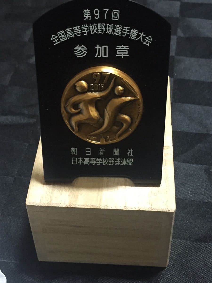 Amazon.co.jp: 第97全国高等学校野球選手権大会 参加章 記念 盾 東海  