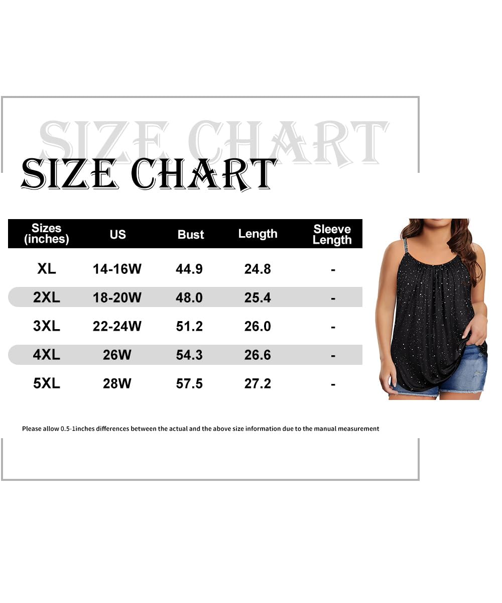 RITERA Camiseta sin mangas para mujer, talla grande, holgada, con tirantes ajustables, tallas XL-5XL