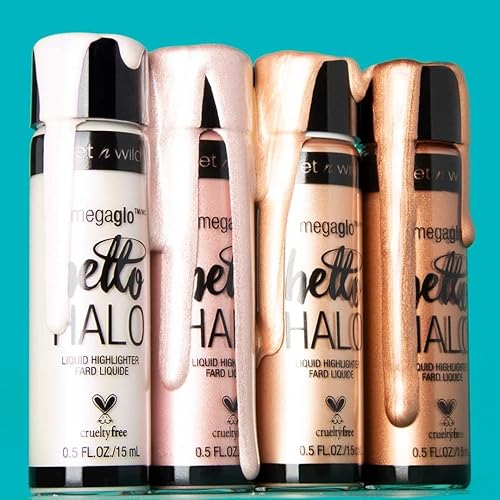 Miniatura 6 de wet n wild MegaGlo Hello Halo - Resaltador líquido de maquillaje, brillo, halo de oro rosa, adiós