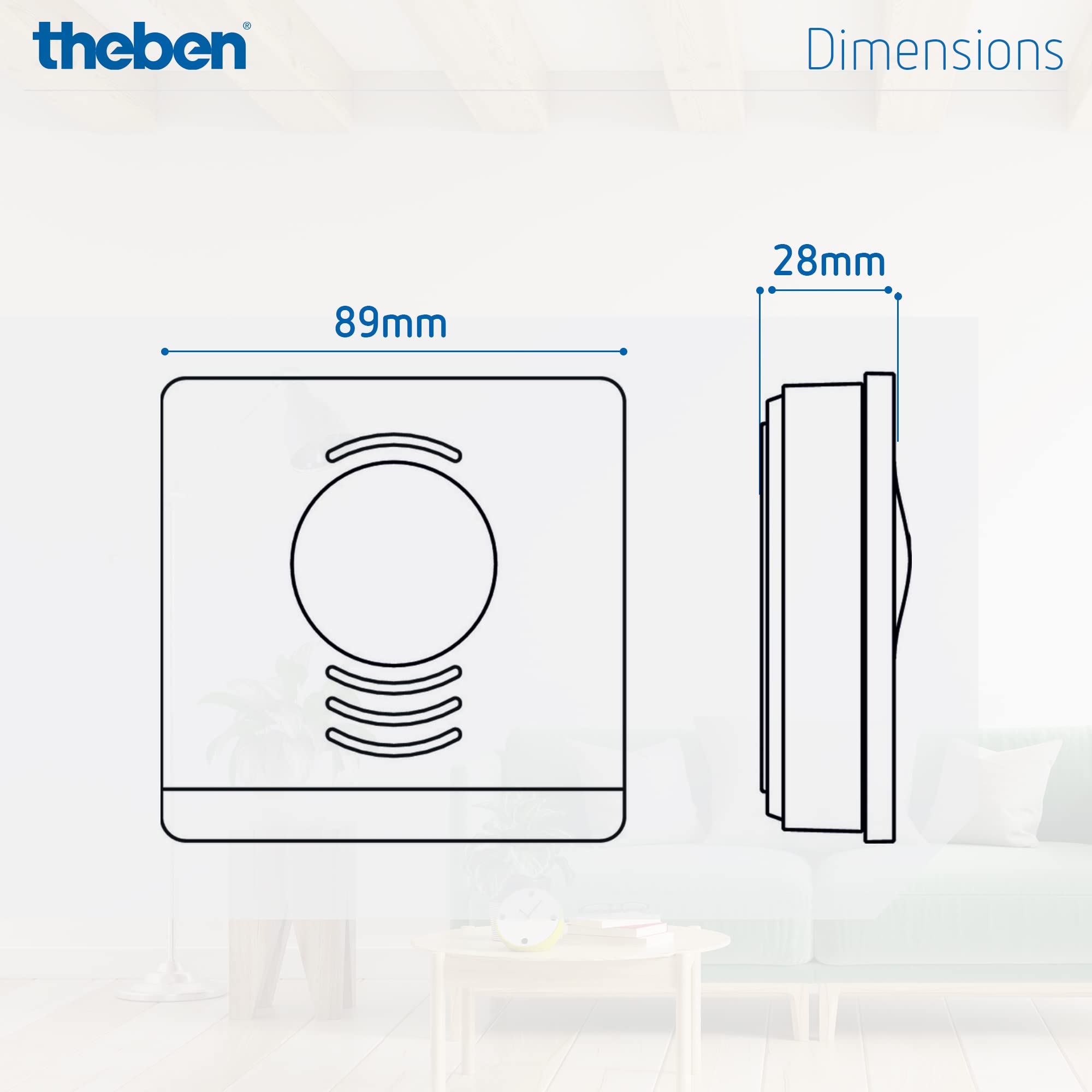 Theben AMUN 716 CO2 Sensor Luftgütemonitor CO2 Melder