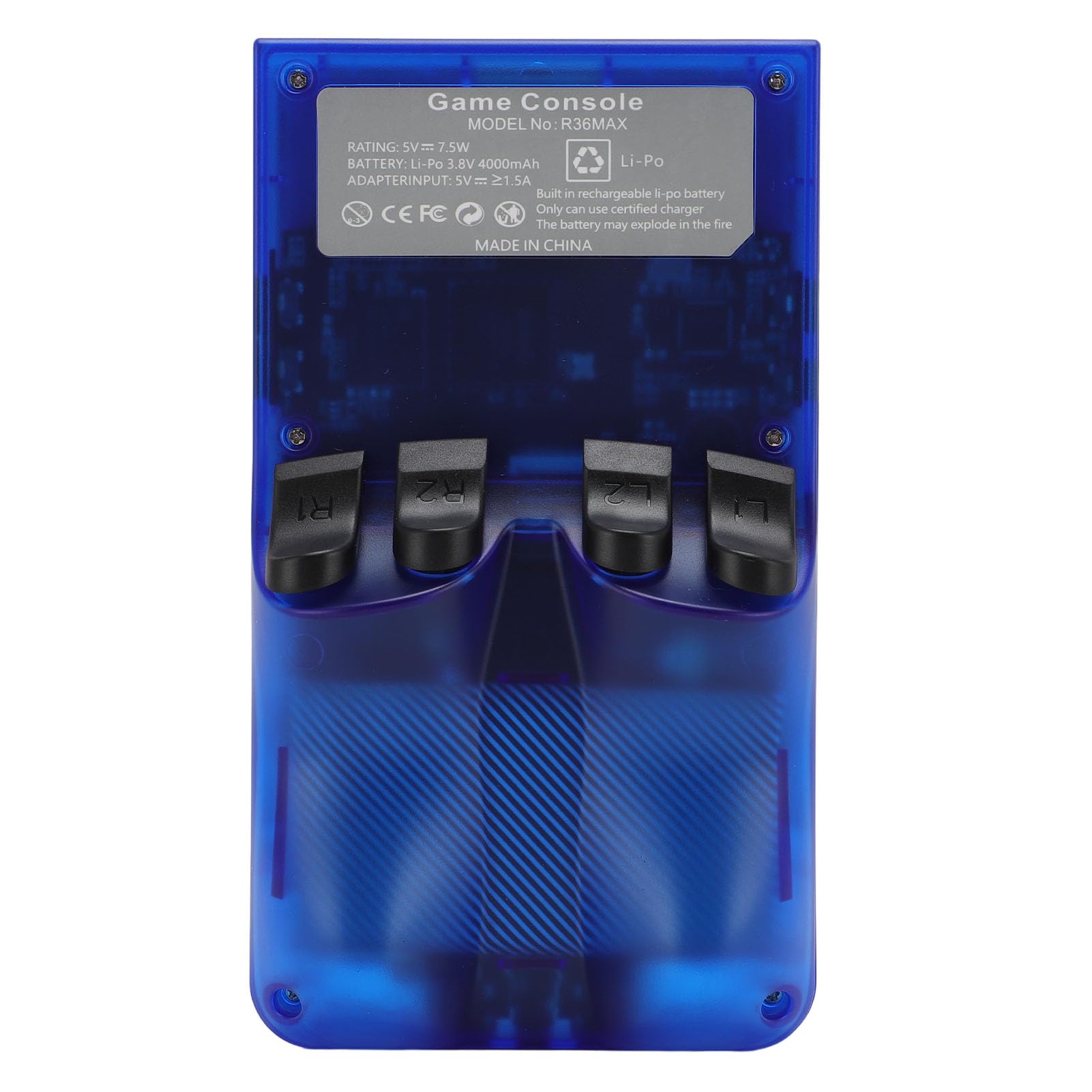 Console di gioco portatile, console per videogiochi retrò con schermo IPS da 4 pollici, dispositivo di gioco portatile open source con chip RK3326 a 64 bit e batteria da 4000 mAh p (128 GB)