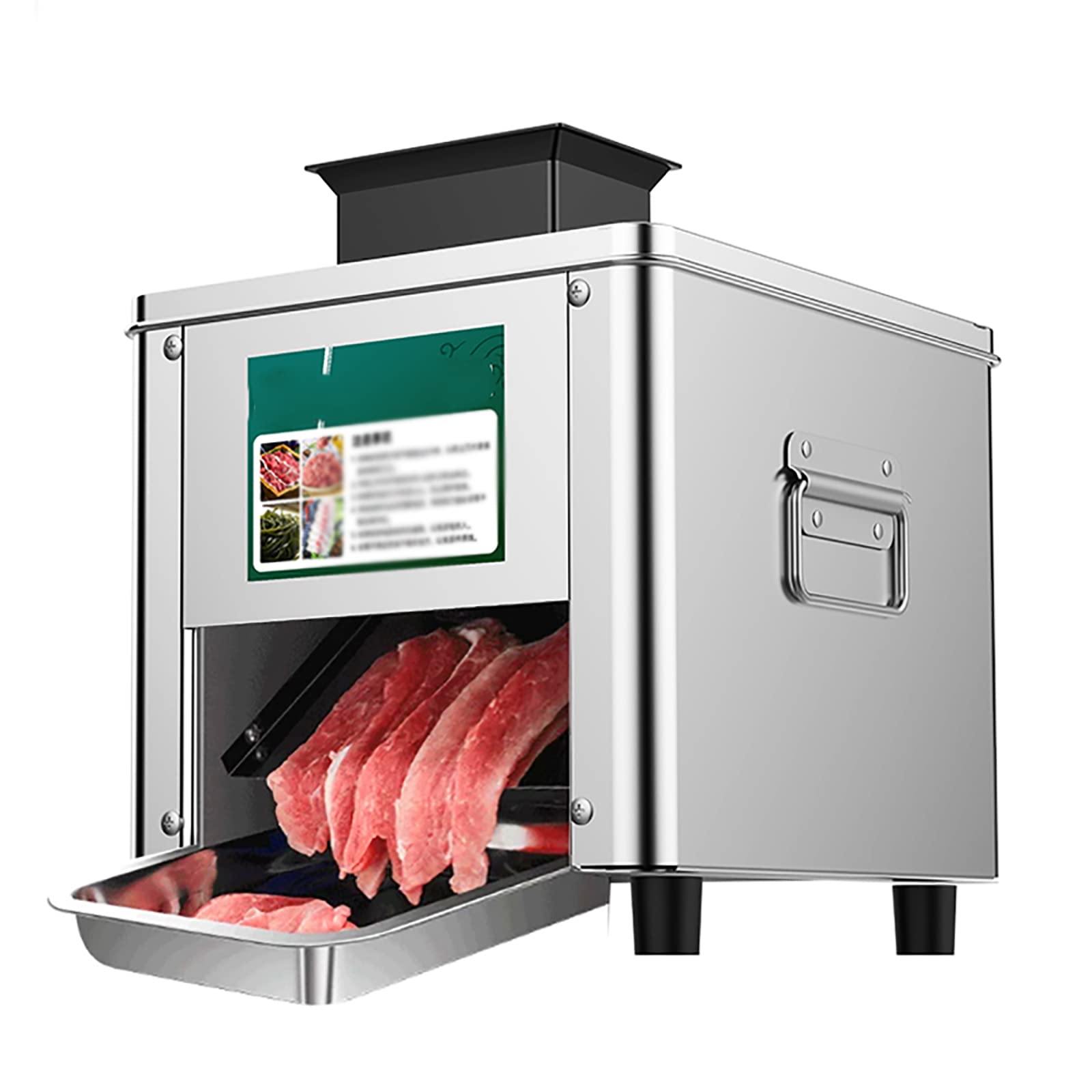Commercial Meat Slicer, 850W Meat Cutter, Electric Stainless Steel Fresh Vegetable Cutter Cutting Machine, 3.5mm-Width Slice/Strip/Dice Meat Cutter Machine