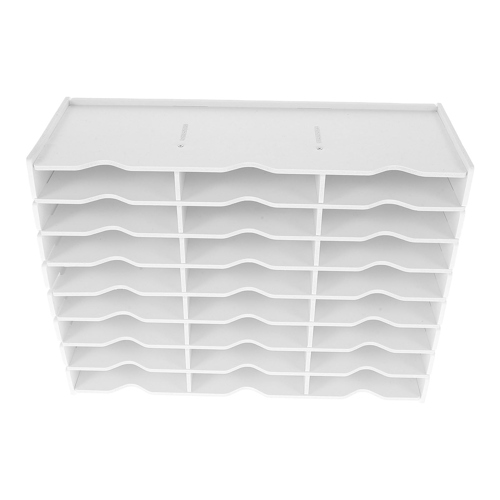 POPETPOP Organizador de Escritorio Plástico 24 Compartimentos Estante Organizador para Cartas Soporte Multifuncional para Oficina Hogar y Accesorios de Escritorio