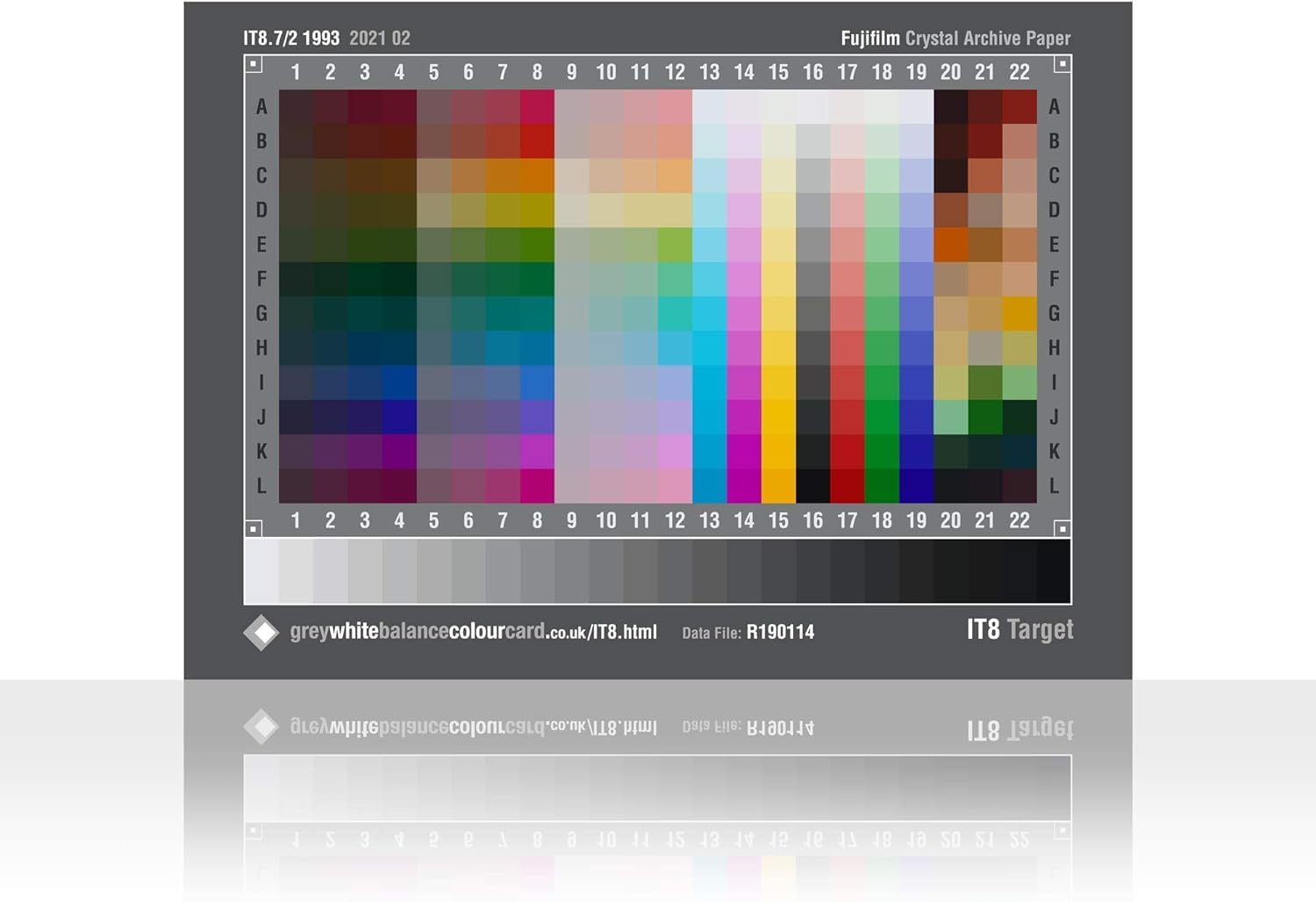 Obiettivi di calibrazione scanner IT8 (IT8 Target 7x5 riflettente Fuji)
