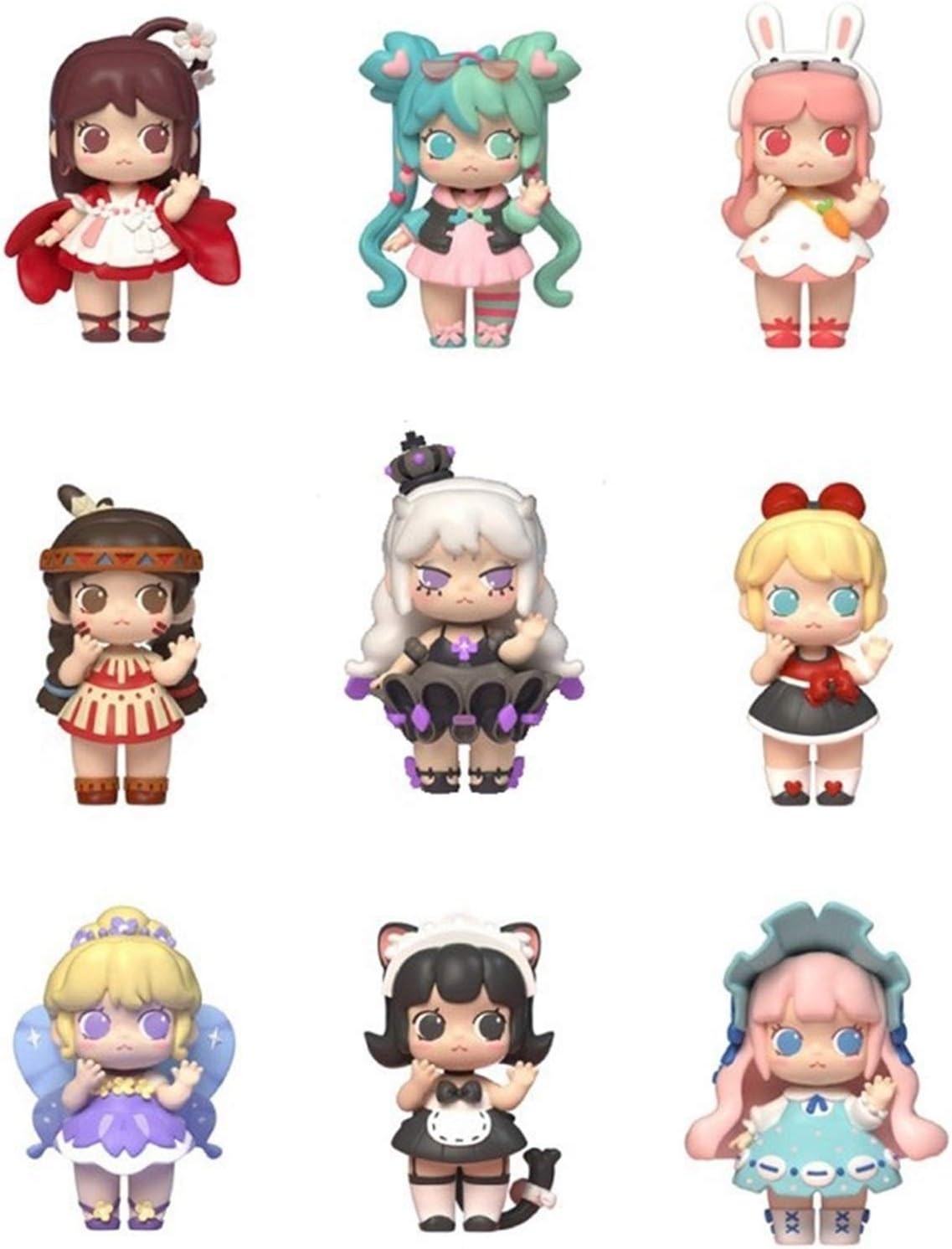 XQ Blind Box Cosmic Girls Group Girl Heart Meng Doll Flower Xiaolou Trend Hand Office Aberdeen Mini World 9 Piece Set