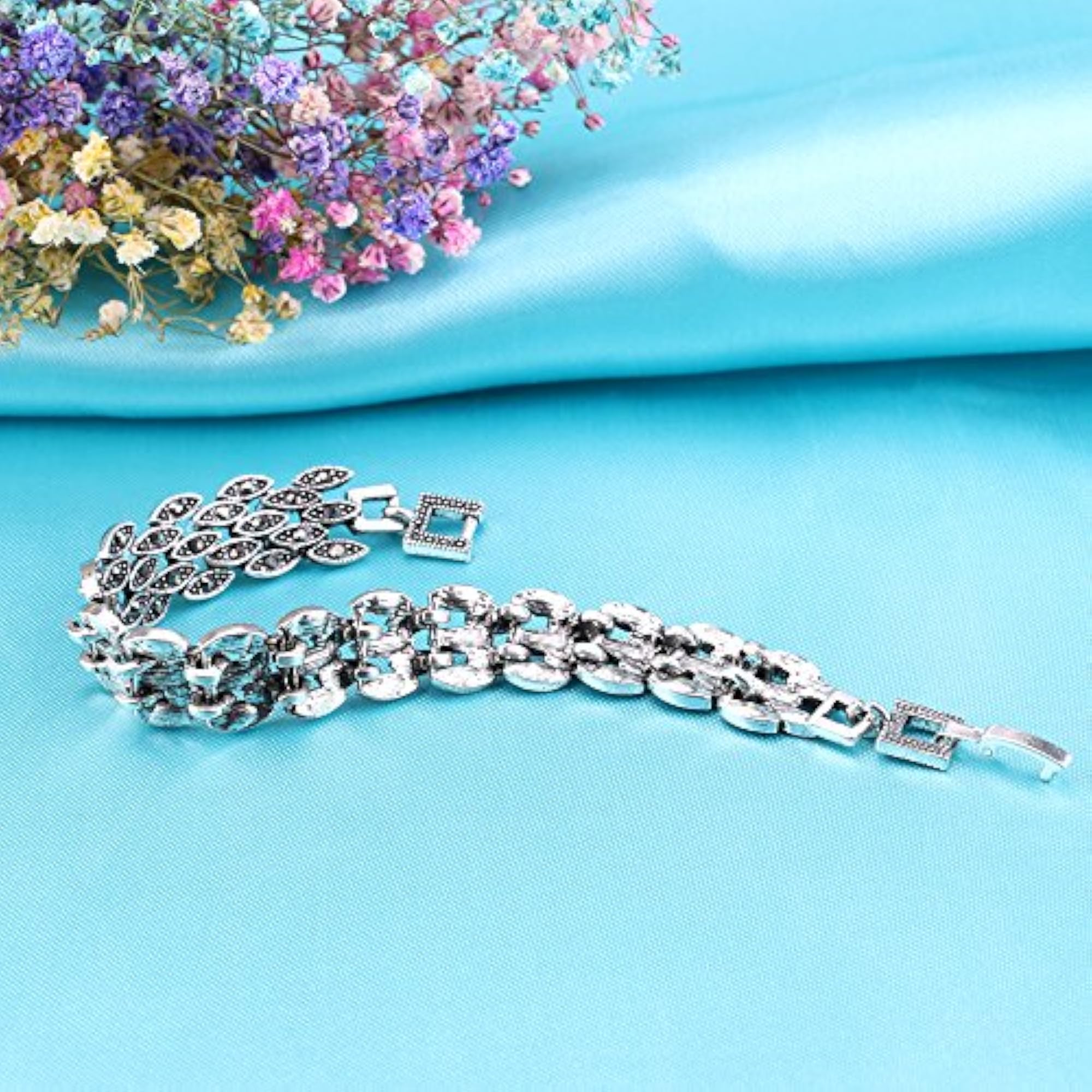 Oxidised Silver Stylish Bracelet for Women & Girls