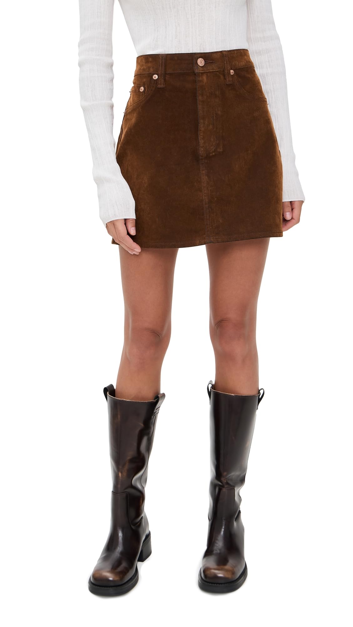 DAZE Womens Velveteen Stash Skirt