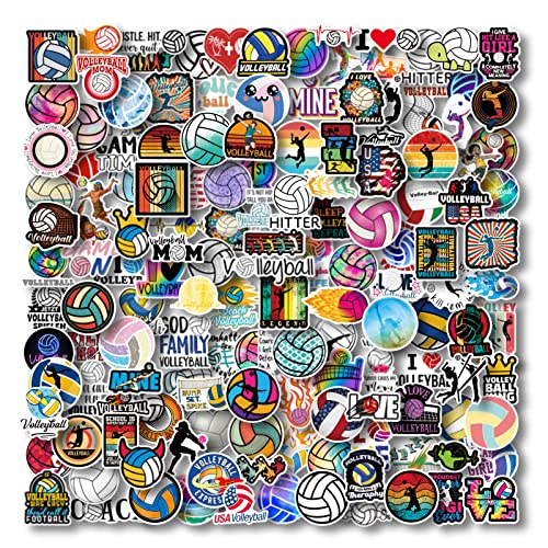 AOWDIAO 200 Pcs Volleyball Vinyl Stickers for Water Bottle Volleyball Gifts & Stuff for Teen Girls