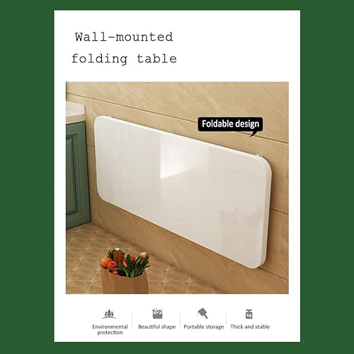 Miniatura 4 de KDDEON Mesa plegable flotante montada en la pared, escritorio multifuncional para niños, escritorio de escritorio, mesa de trabajo de garaje, 4