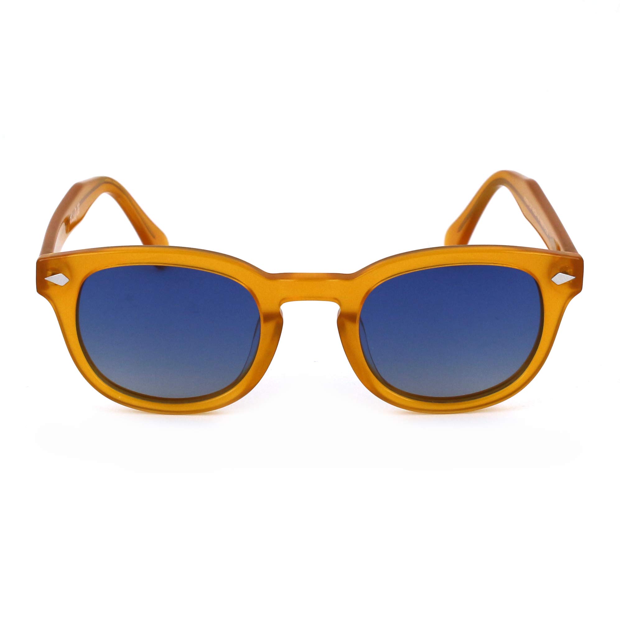 X-LAB 8004 Occhiali da sole stile moscot, 48mm, Giallo/Cobalto Fumo, Unisex