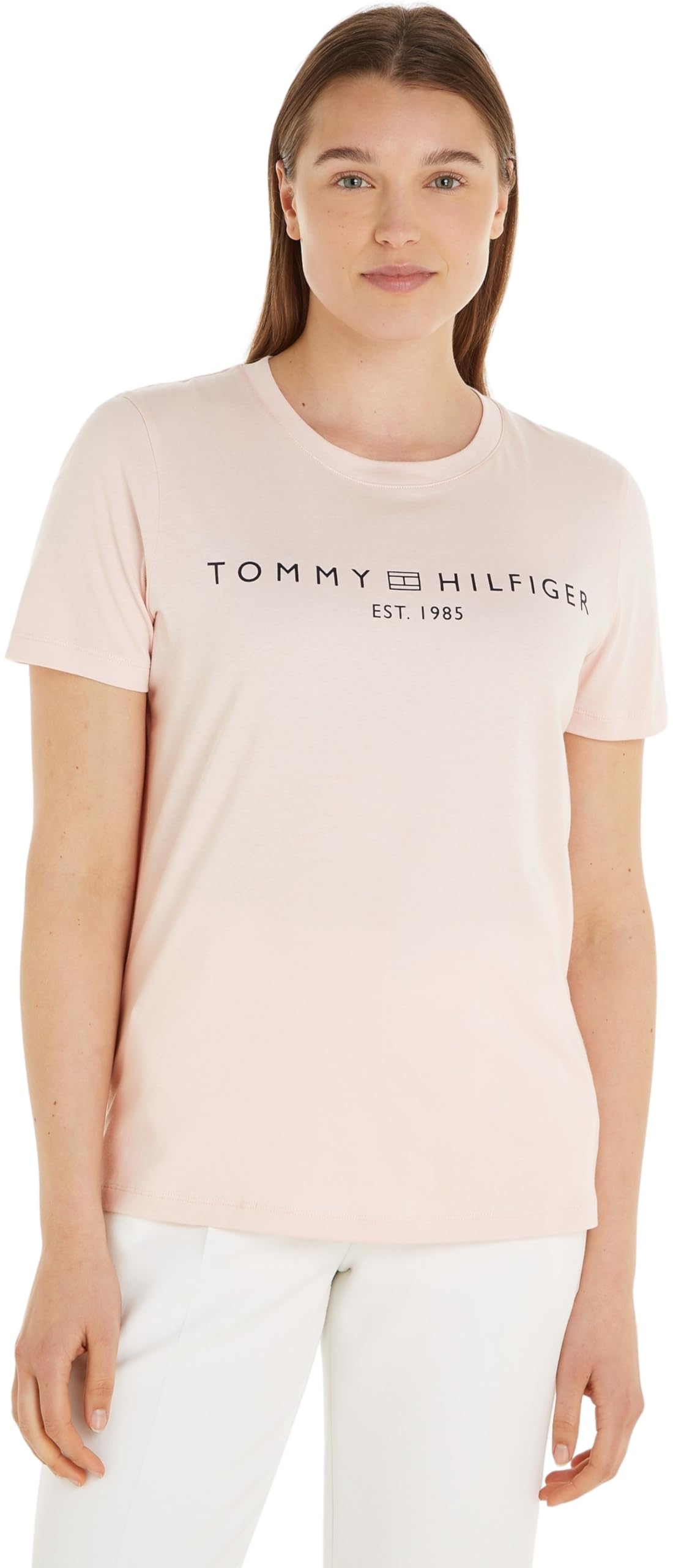 Tommy Hilfiger Camisetas de Punto de Manga Corta para Mujer