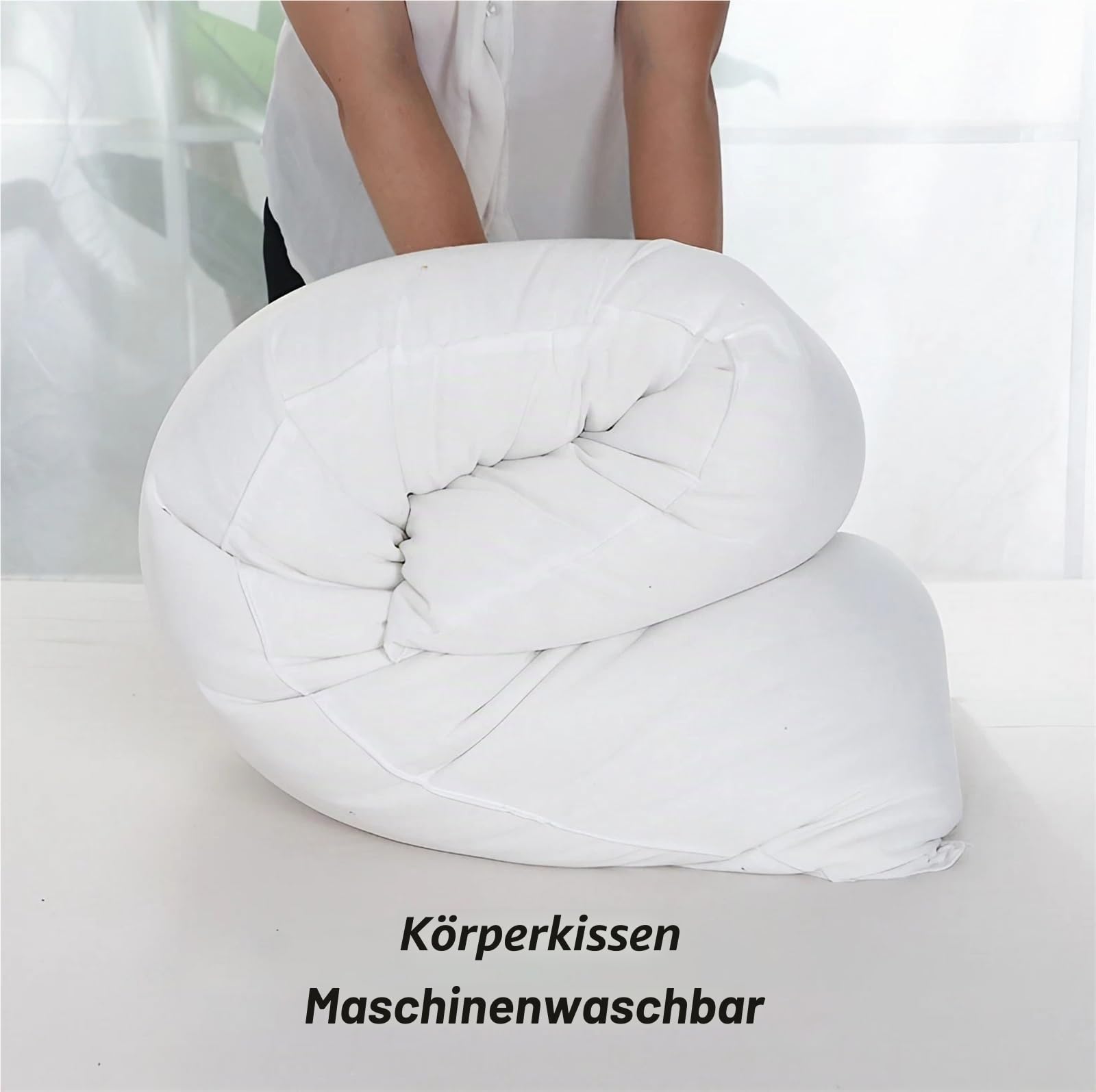 Langes Seitenschläferkissen – Körperkissen mit weicher Mikrofaserfüllung – Schwangerschafts- und Stillkissen für Seitenschläfer und Erwachsene(60 x 180 cm (1.97 x 5.91 ft))