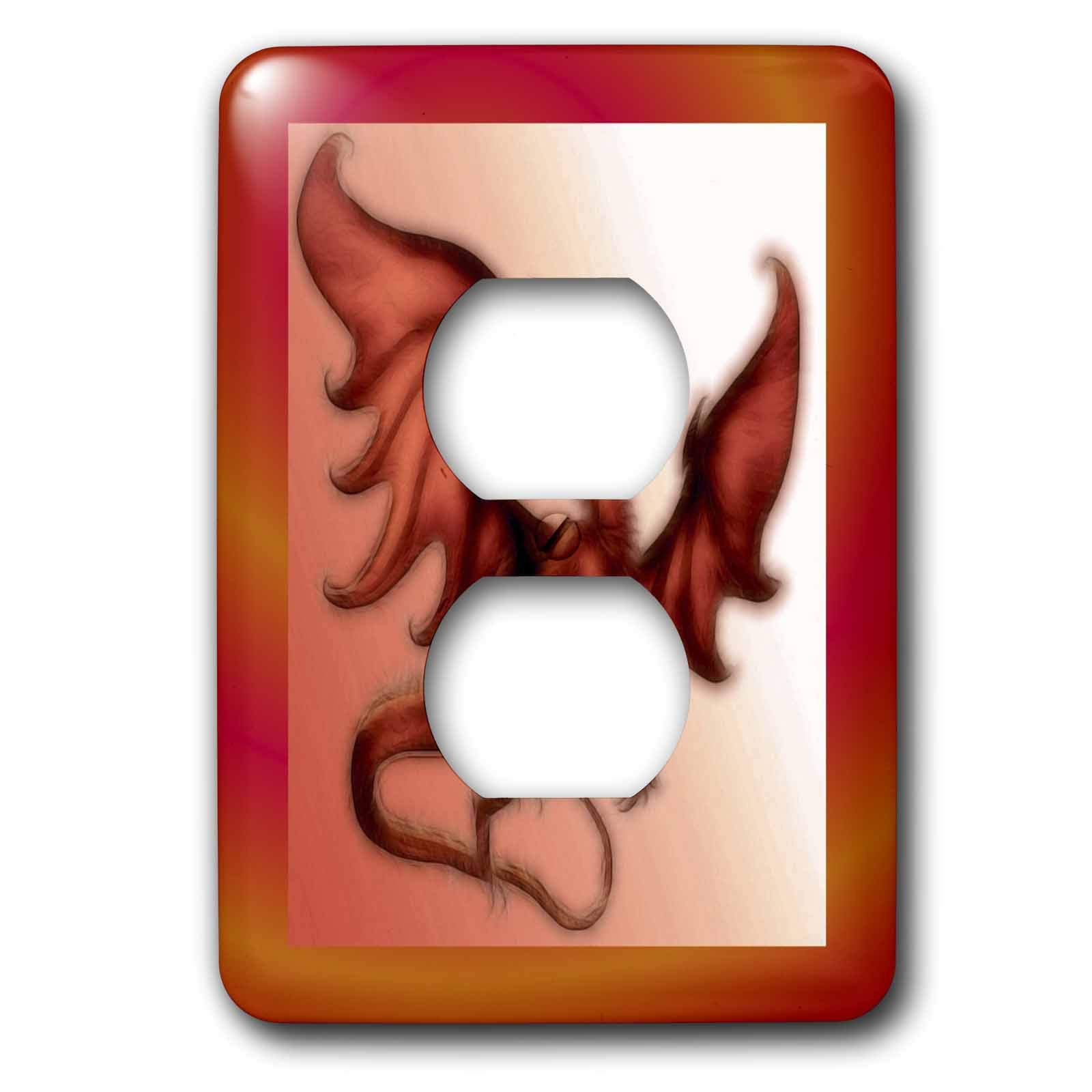 Cache prise Dragon U 2 plaque murale décorative 3dRose lsp_12612_6 pour chambre