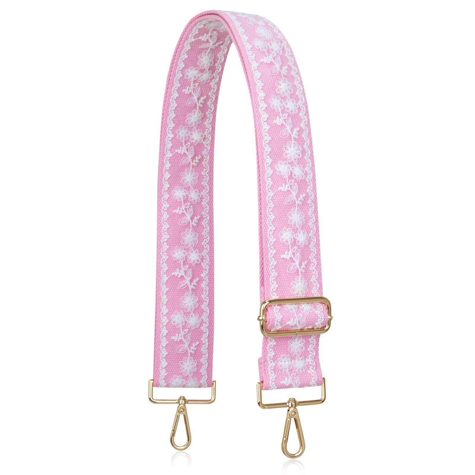 ALLZEDREAM Purse Strap Crossbody Replacement Handbag Shoulder Bag 2" Wide Adjustable Embroidered Lace Sequins