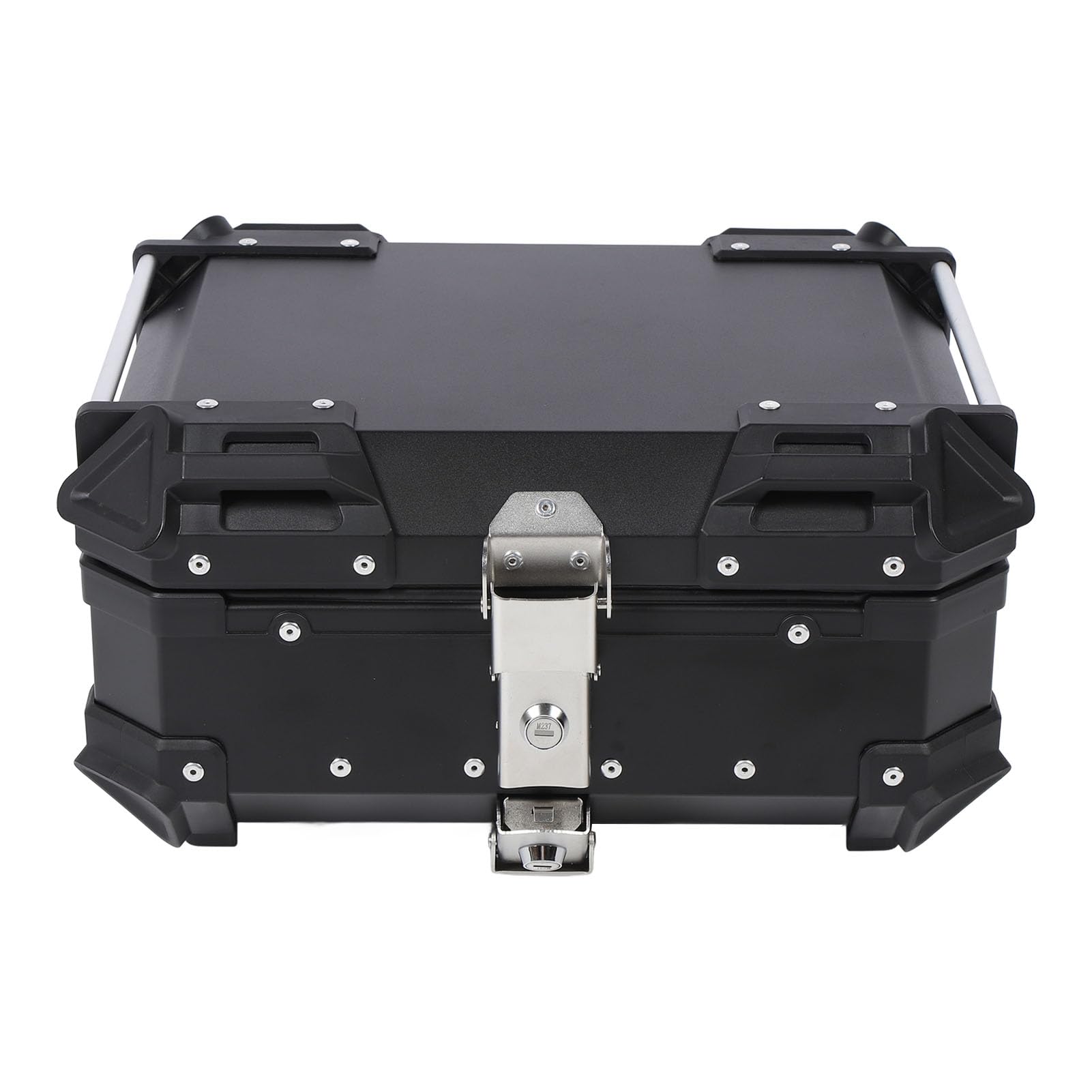 25-Liter-Motorrad-Topcase, 25-Liter-Heckkoffer aus Aluminiumlegierung mit Sicherheitsschloss, Universelle Motorrad-Gepäckträgerbox, KofferraumHeckbox für Helm, Regenmantel