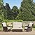HILLGA Luxury Outdoor Loveseat with Swivel Rocker Chairs and Ottomans, 5-Pieces High Back Patio Furniture Set with 6'' Thick Cushions, Ideal for Porch, Poolside, Deck, and Yard (Cream White)