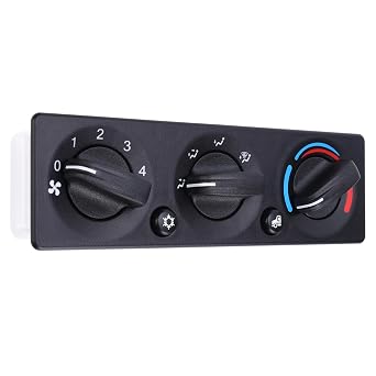 Q216012 Cab HVAC Temperature Control Panel Compatible with 2008-2015 Peterbilt 384,AC Air Conditioning Control Switch with 3 Knobs & 2 Buttons Q216012