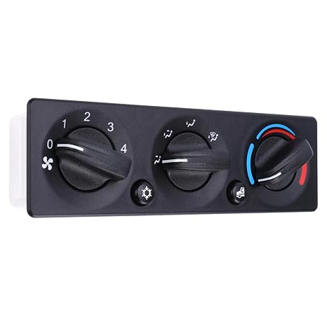 Q216012 Cab HVAC Temperature Control Panel Compatible with 2008-2015 Peterbilt 384,AC Air Conditioning Control Switch with 3 Knobs & 2 Buttons Q216012